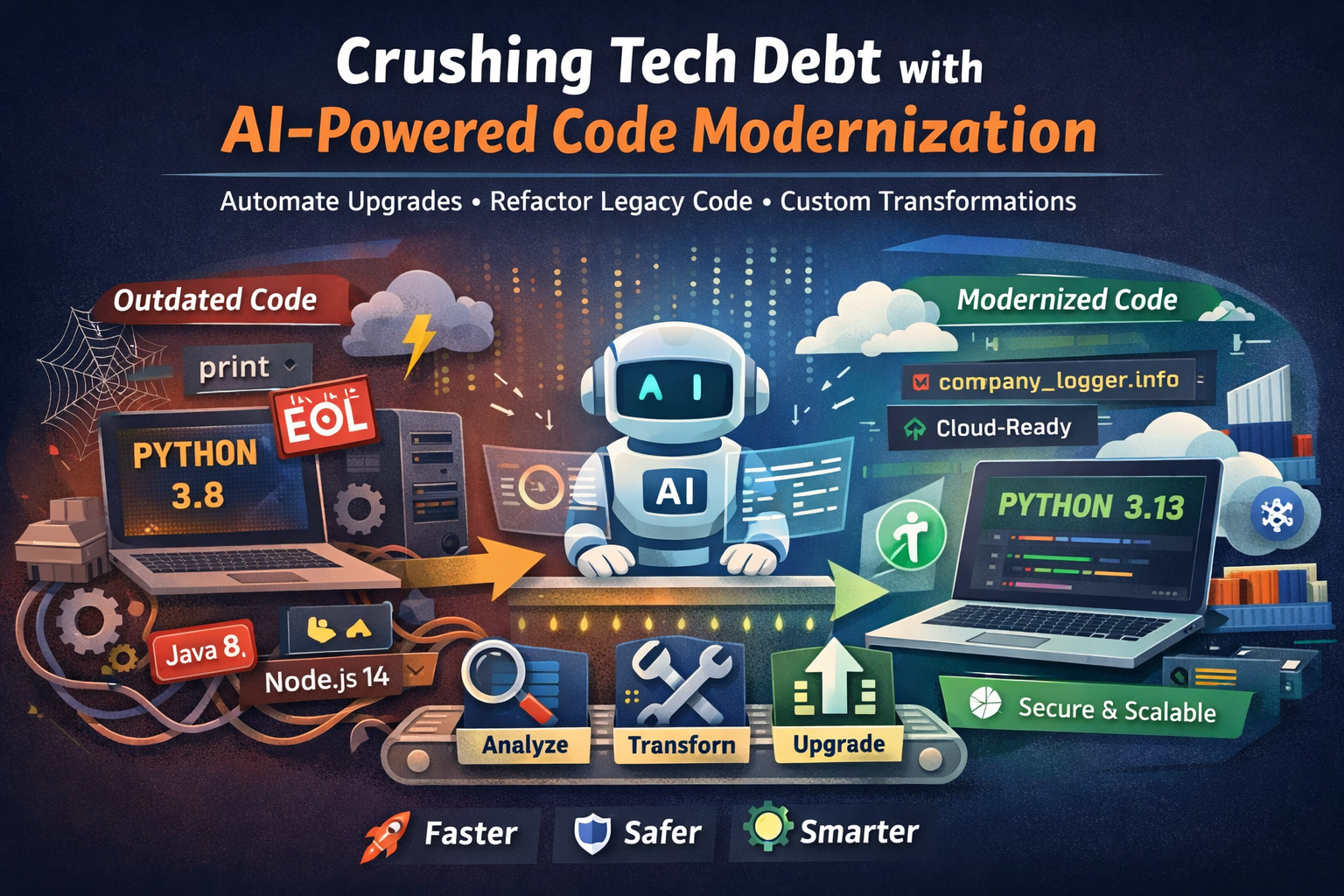 AWS Transform custom: Crush tech debt with AI-powered code modernization